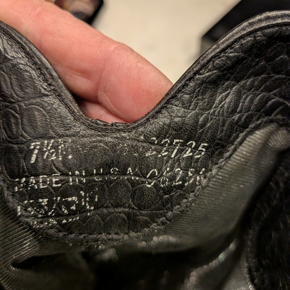 Frye Black and Gray Leather Slouch Boots Sz 7.5 - Picture 13 of 16